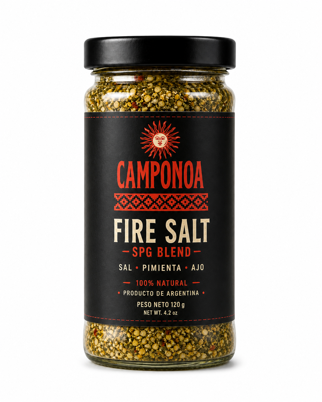 CAMPONOA Fire Salt – SPG Blend (Salt, Pepper & Garlic)